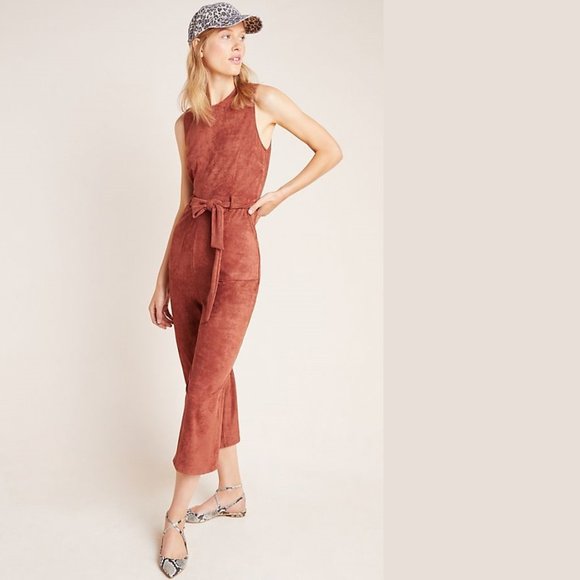 Anthropologie Pants - NWT ANTHROPOLOGIE Suede Jumpsuit